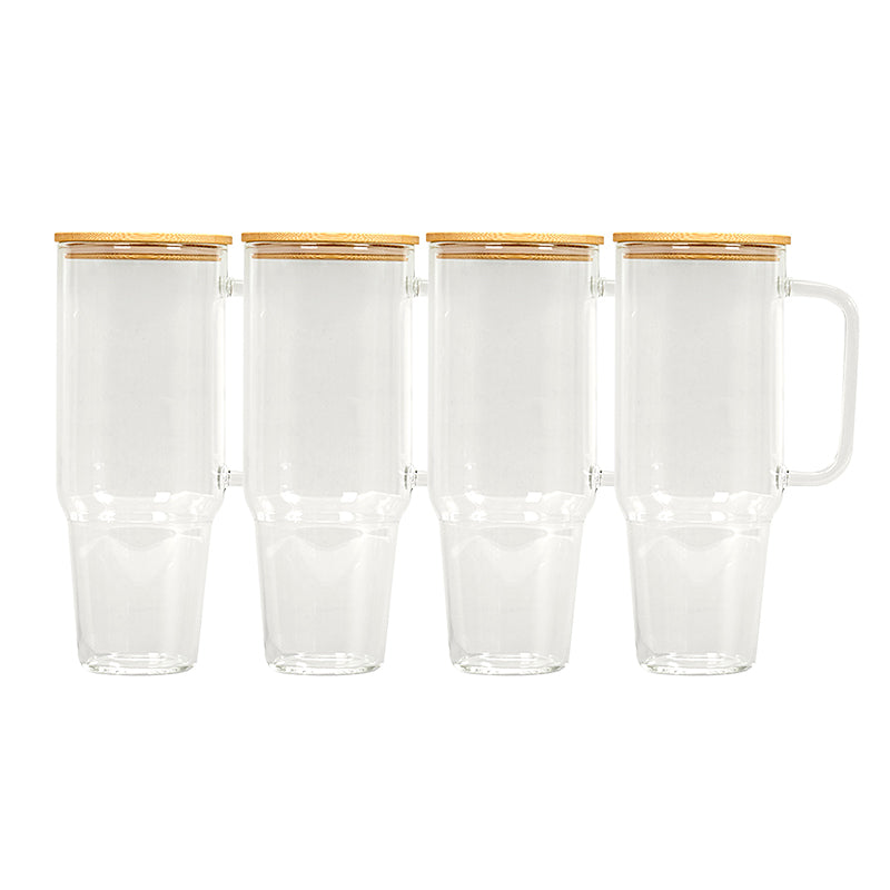 40oz Glass Tumbler with Handle