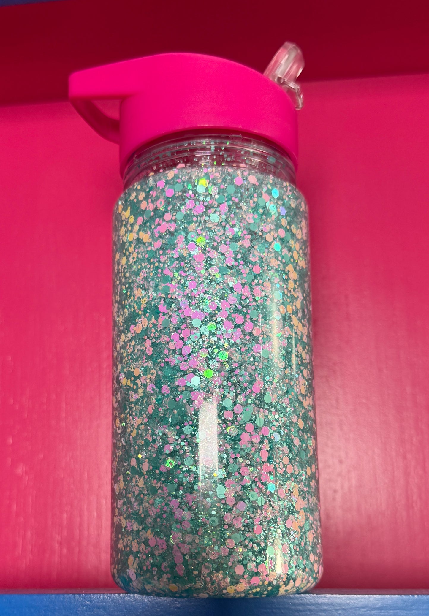 YOU PICK DESIGN - Premade Teal & Pink Kids Snowglobe