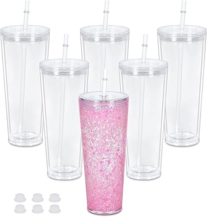 24oz Acrylic Snowglobe Tumbler