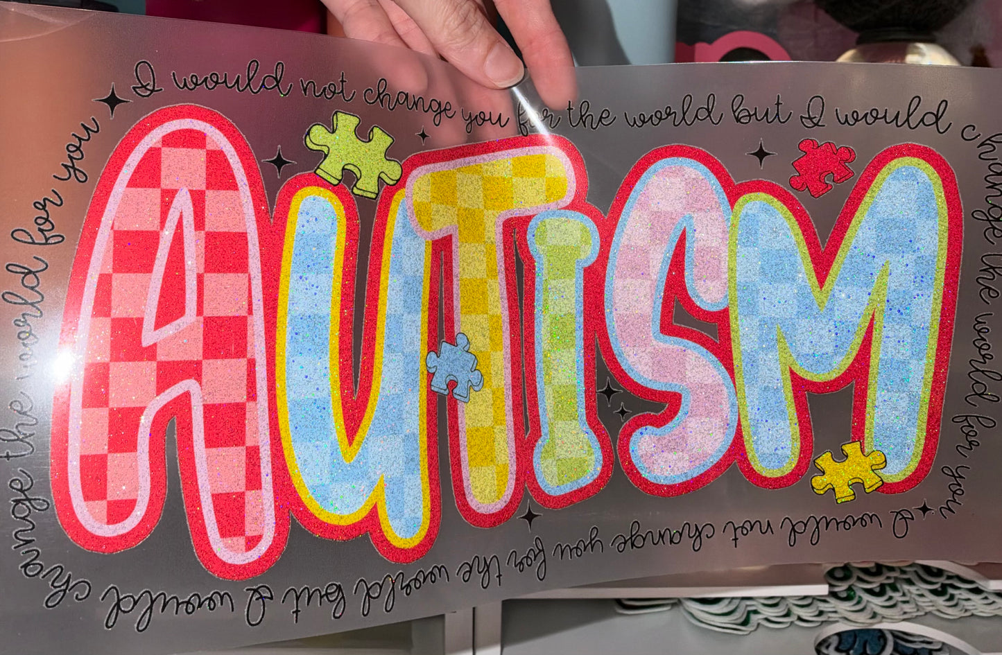 Autism - Glitter Screen Print