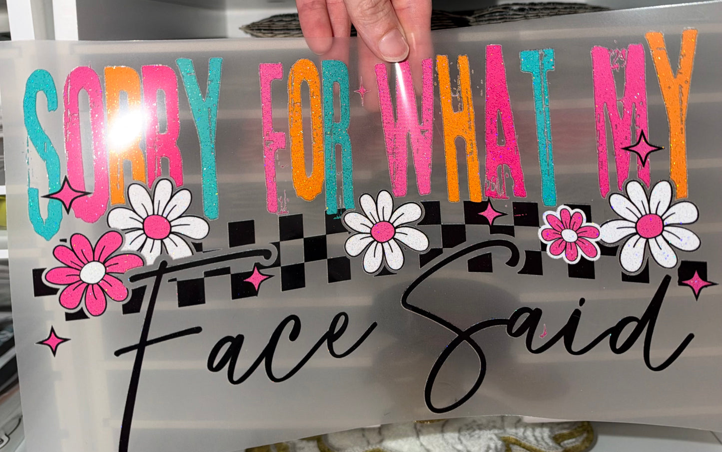Face Said - Glitter Screen Print