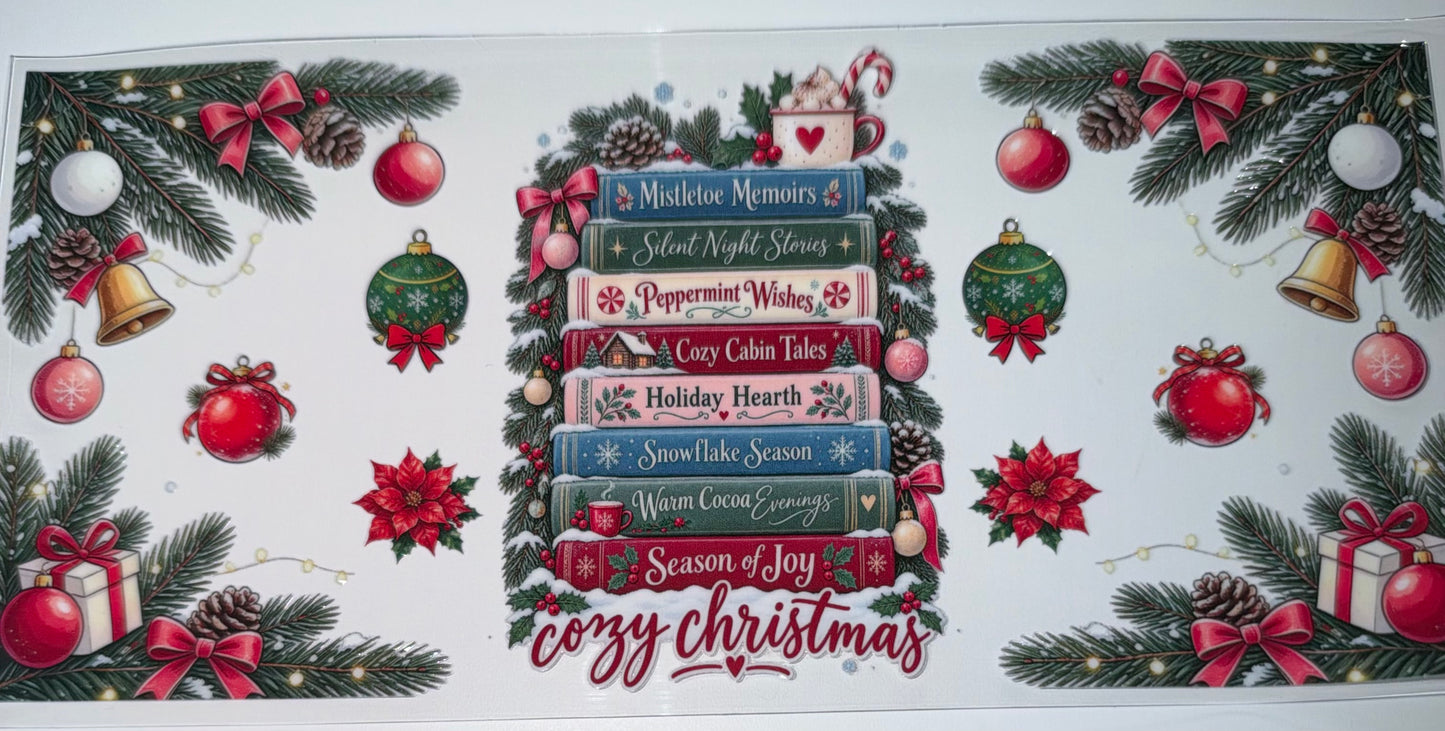 Mistletoe Memoirs Books - 16oz UV DTF Cup Wrap