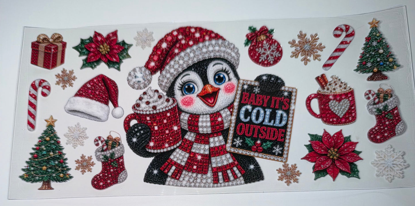 Penguin I'm Cold - 16oz UV DTF Cup Wrap