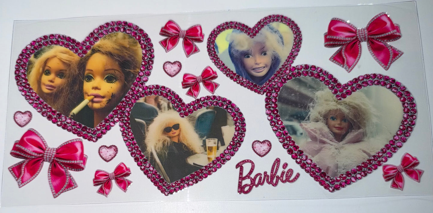 Crazy Hair Doll HEart - 16oz UV DTF Cup Wrap