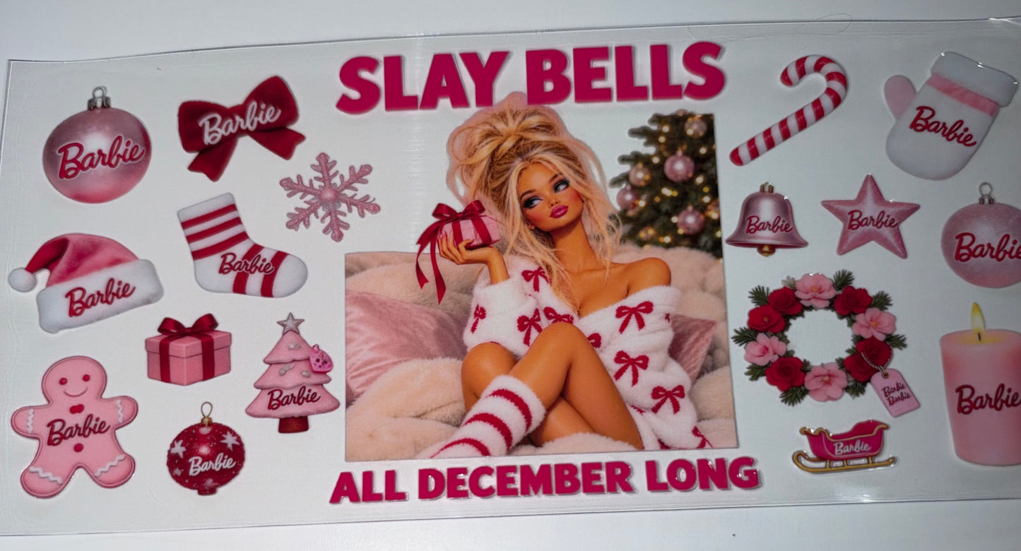 Slay Bells - 16oz UV DTF Cup Wrap