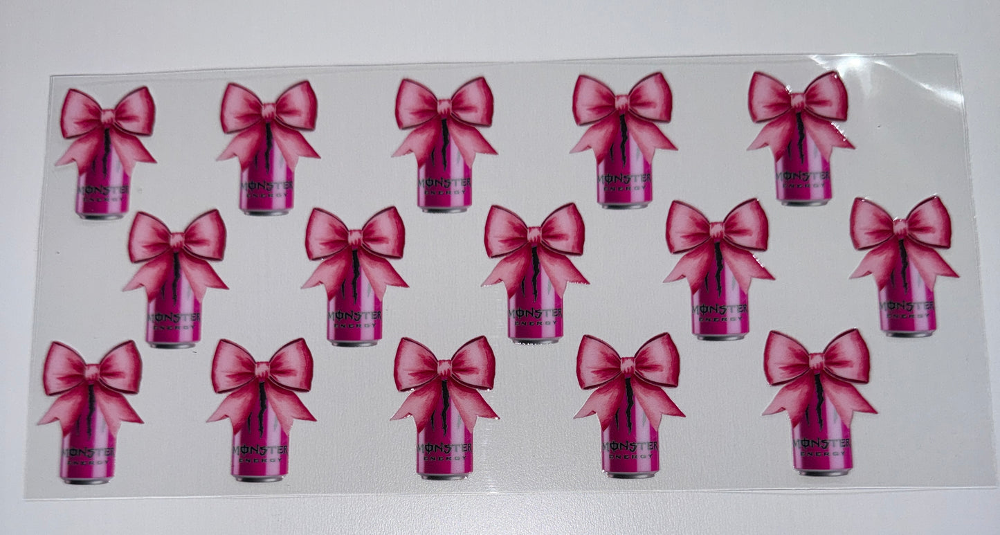 Pink M Energy - 16oz Uv DTF Cup Wrap