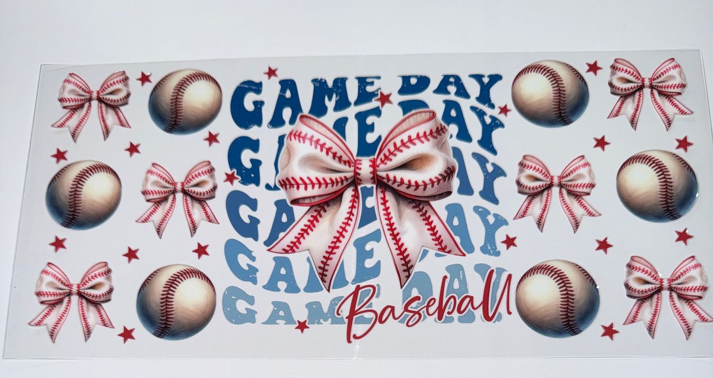 Gameday Baseball - 16oz Uv DTF Cup Wrap