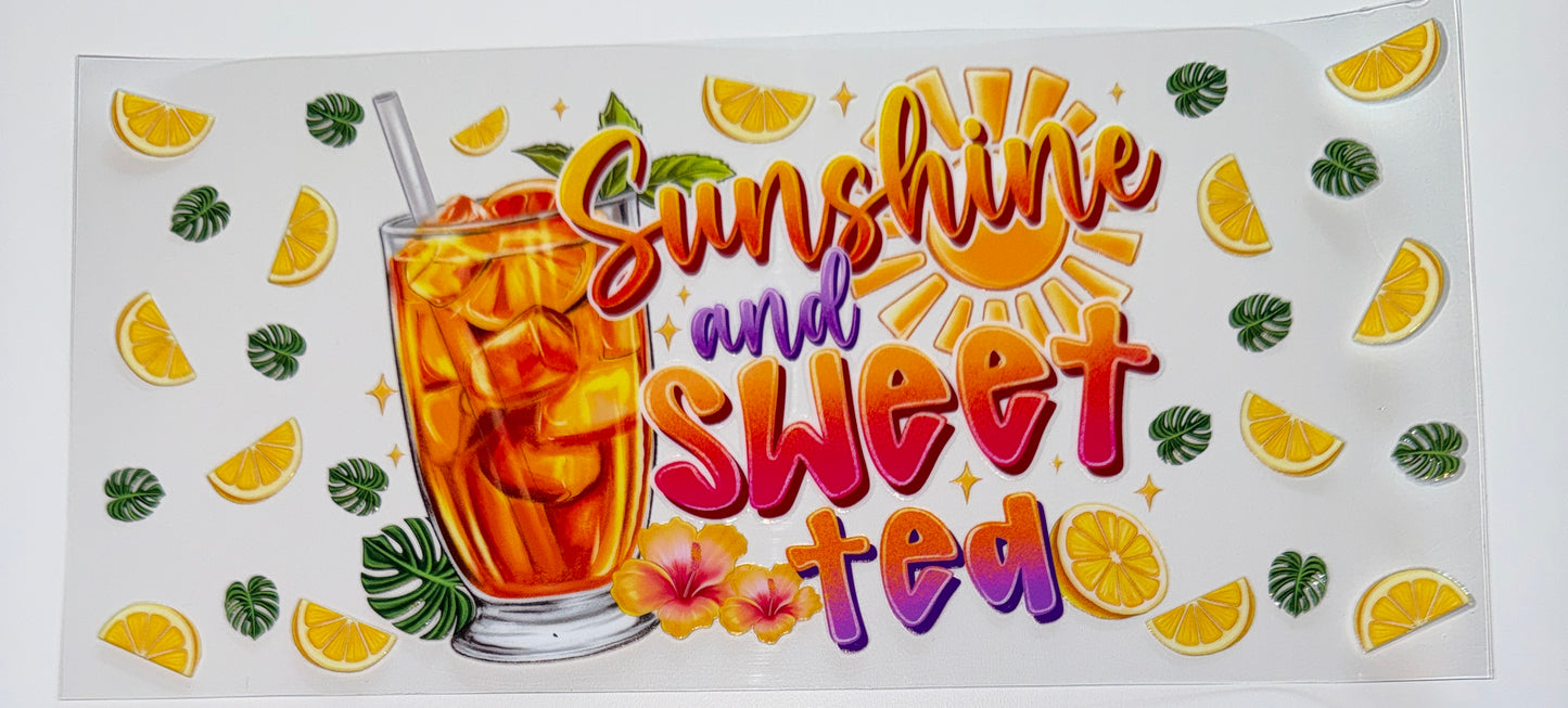 Sunshine and Sweet Tea - 16oz UV DTF Cup Wrap