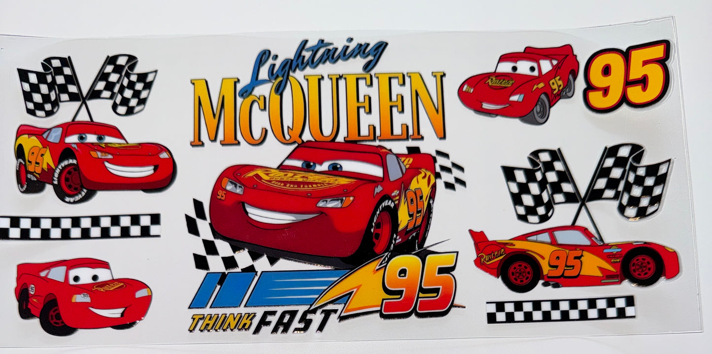 Red Car Racer - 16oz UV DTF Cup Wrap