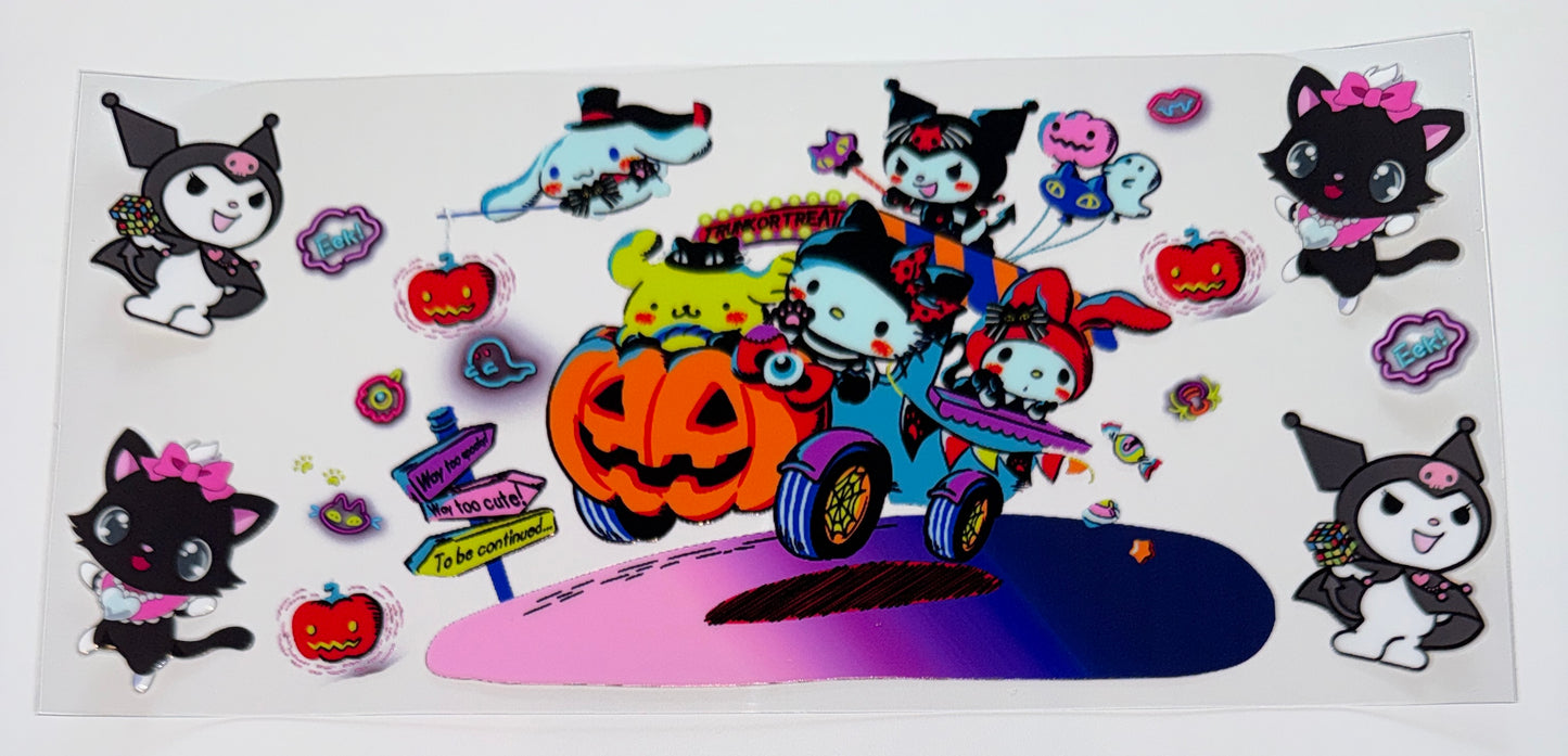 Kitty Halloween - 16oz UV DTF Cup Wrap