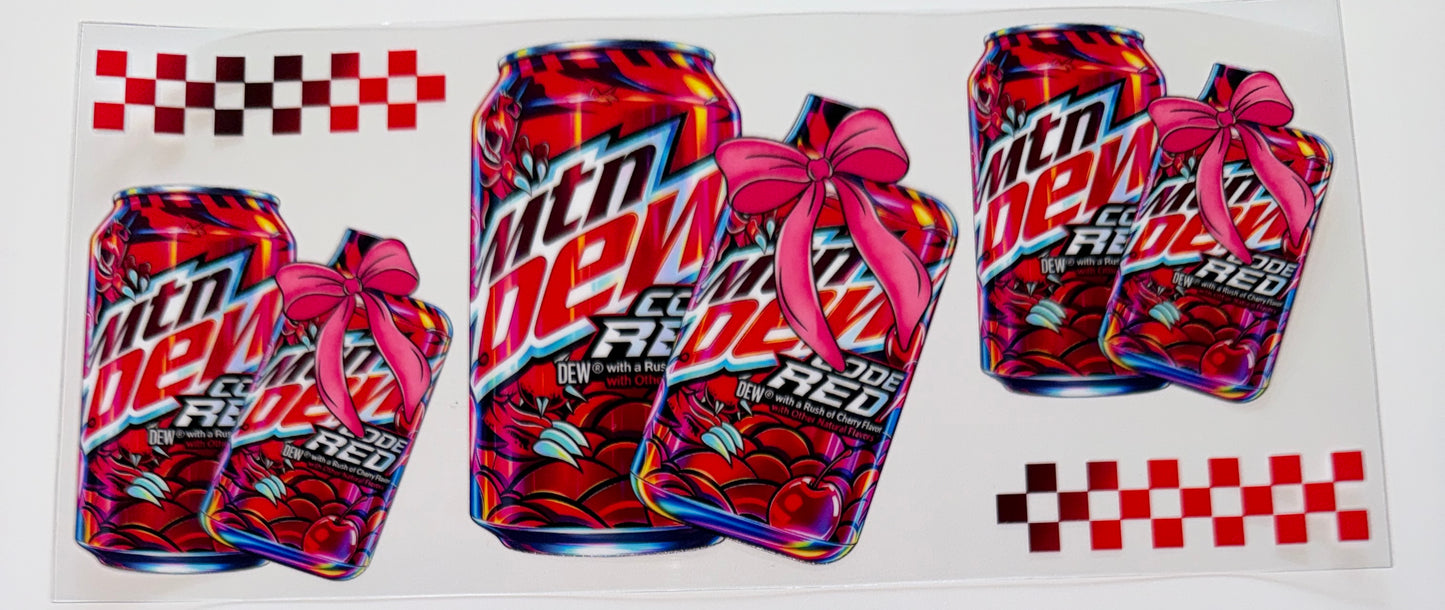 Red Code - 16oz UV DTF Cup Wrap