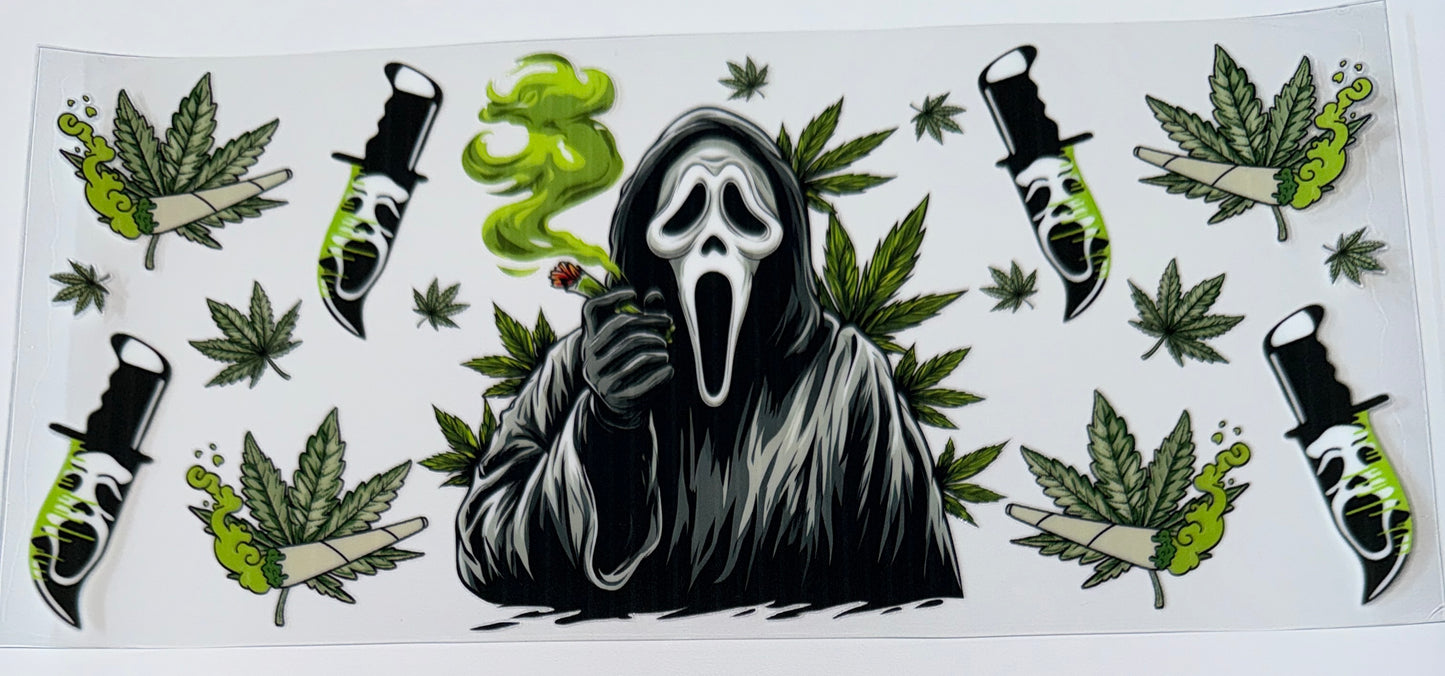 Pot Leaf Scream - 16oz UV DTF Cup Wraps