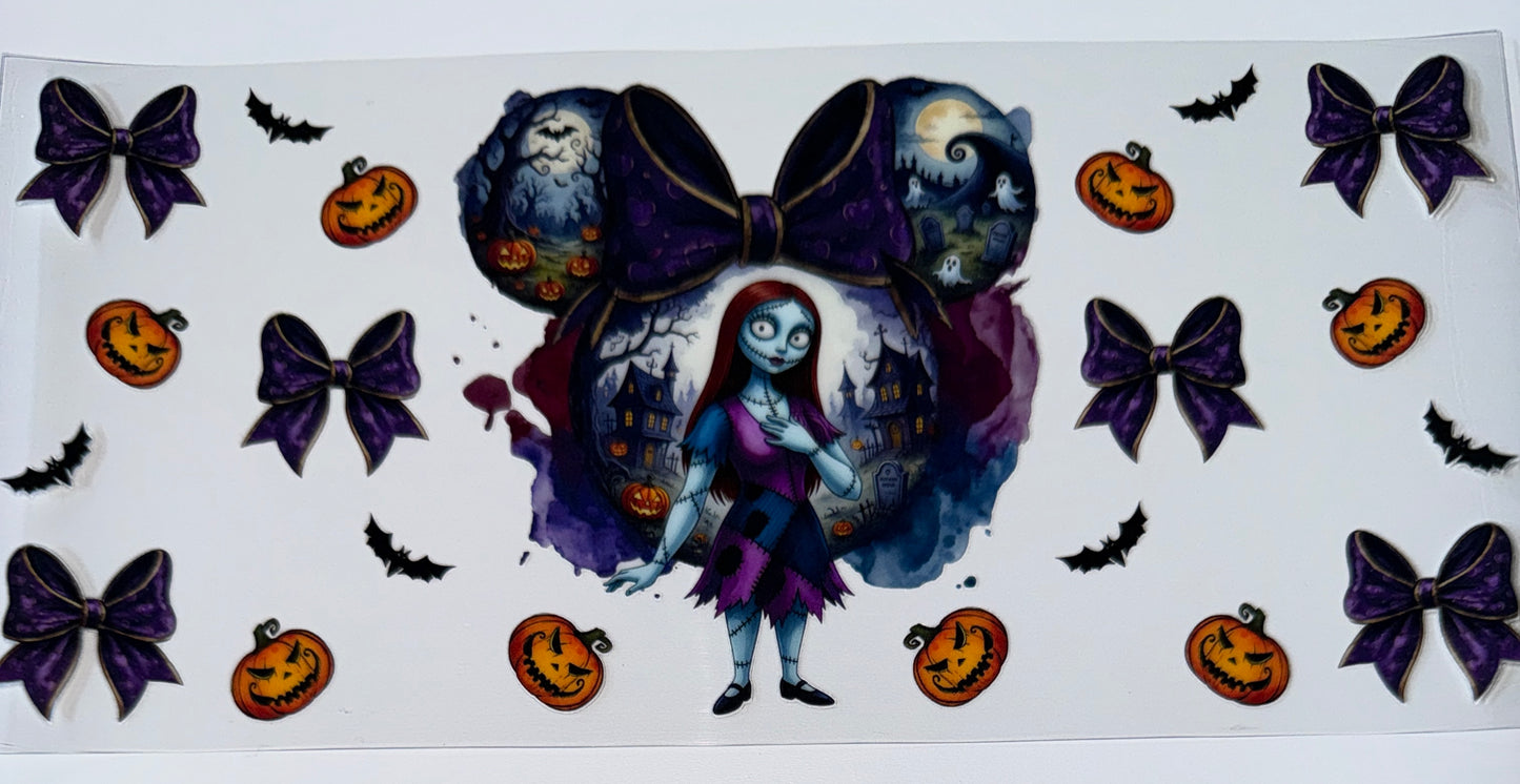 Girly Skelly Halloween - 16oz UV DTF Cup Wraps