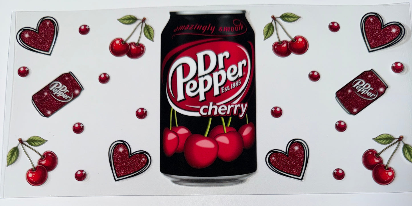 Dr P Cherry - 16oz UV DTF Cup Wraps