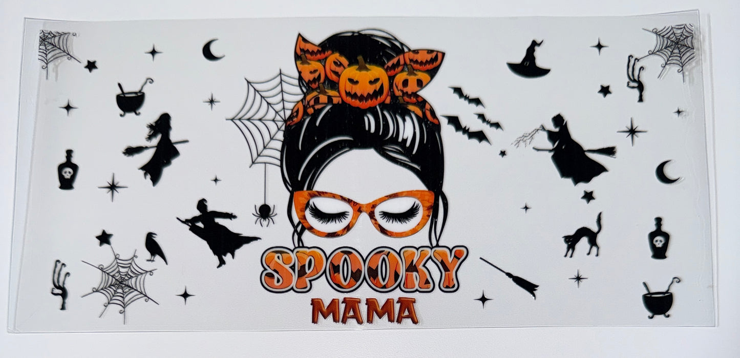 Spooky Mama - 16oz UV DTF Cup Wraps