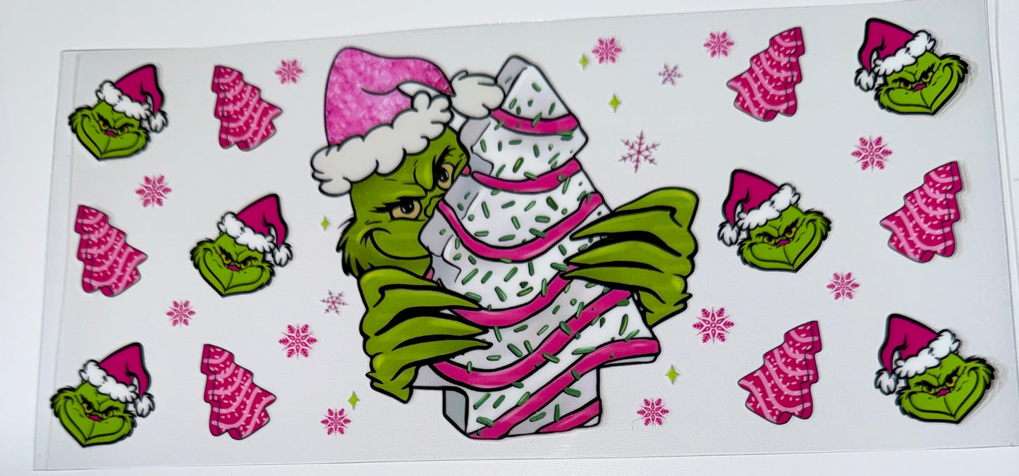 Gman Christmas Tree Snack - 16oz UV DTF Cup Wraps