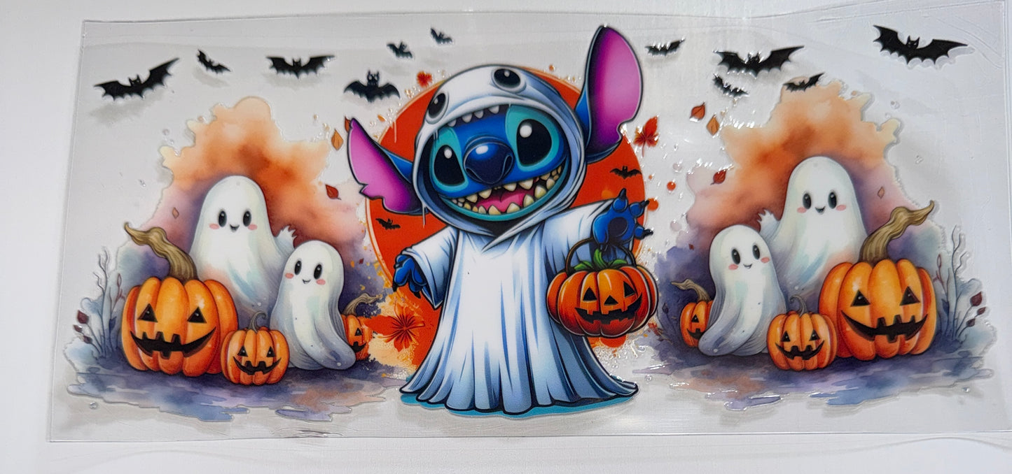 Ghost Blue Guy - 16oz UV DTF Cup Wrap