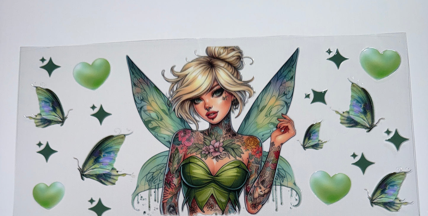 Tatted Fairy Real - 16oz UV DTF Cup Wrap