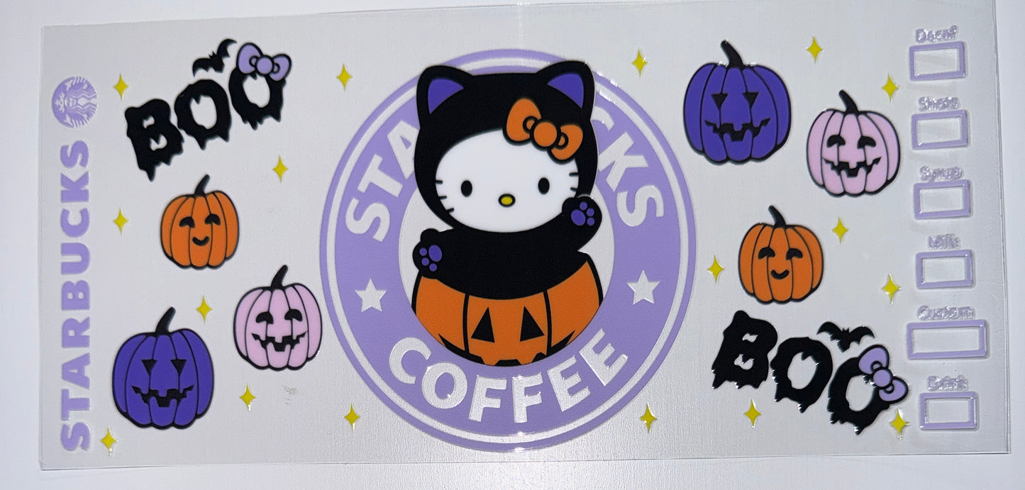 Kitty SB Coffee - 16oz UV DTF Cup Wrap