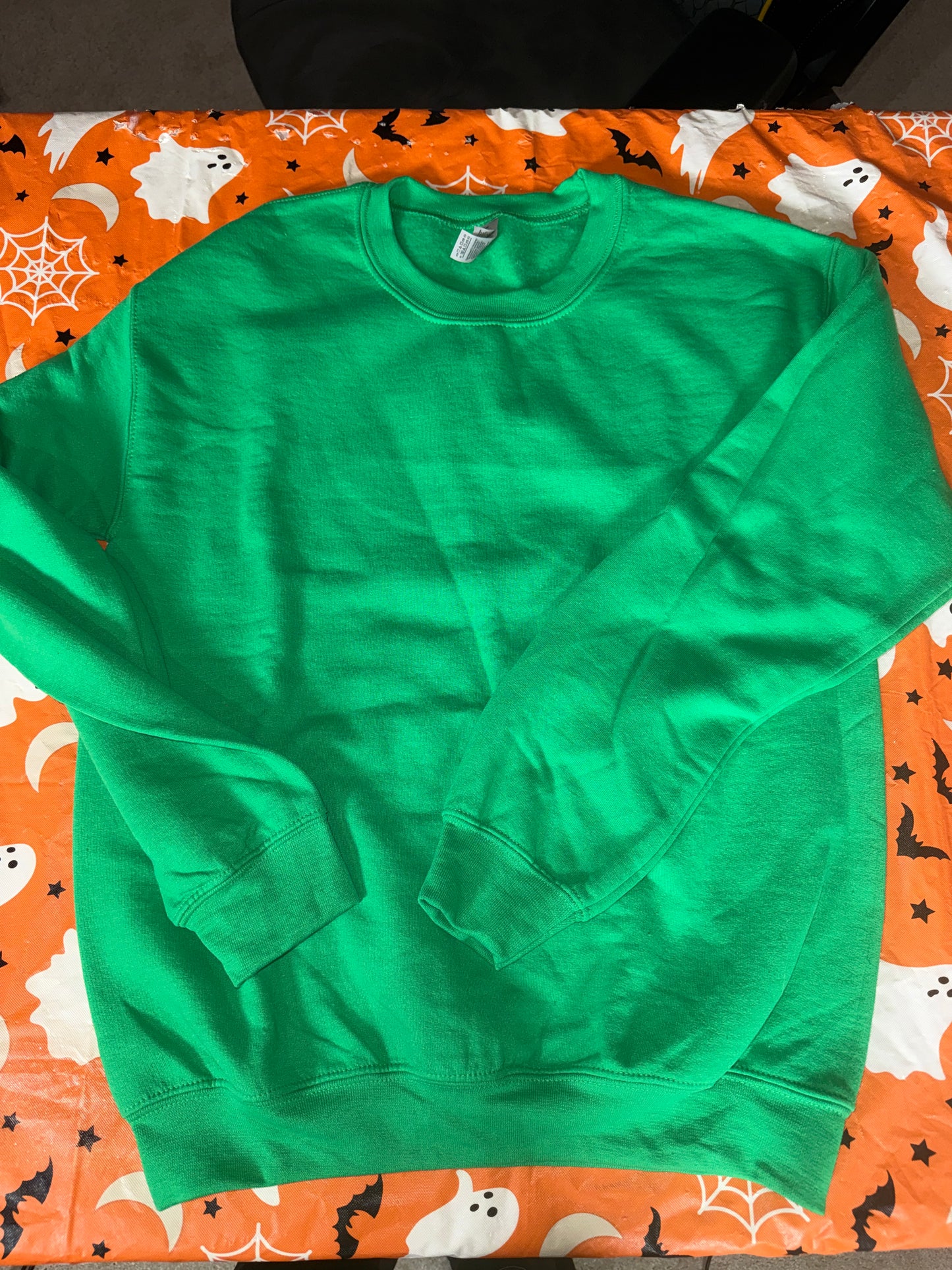 Small Green Gildan Crewneck - ADD DESIGN