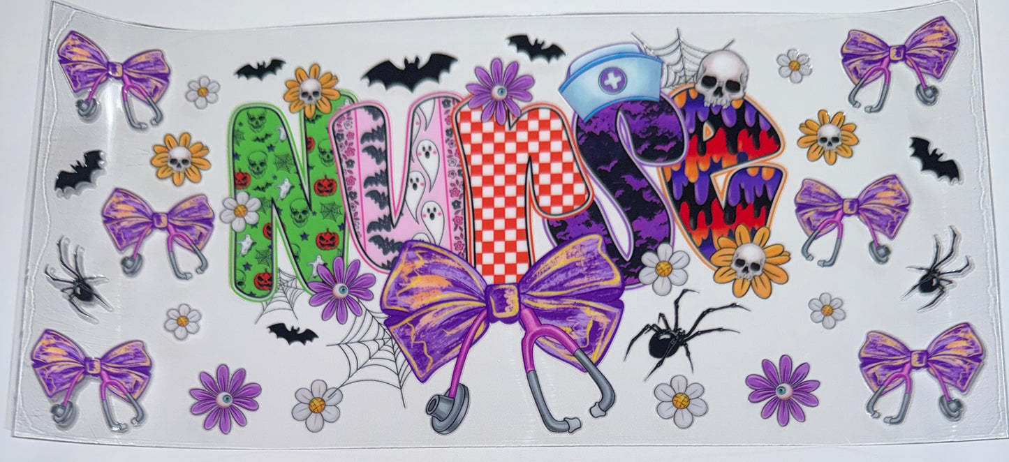 Spooky Nurse - 16oz UV DTF Cup Wraps