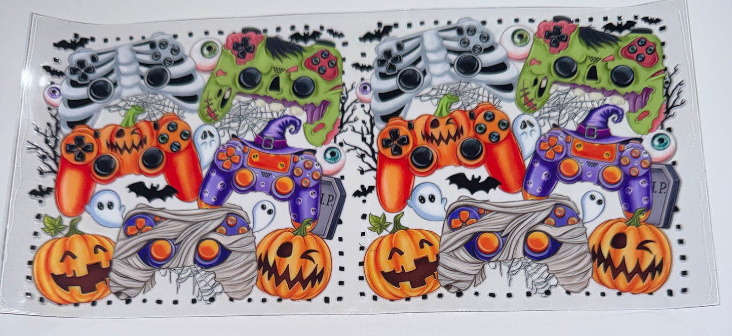 Spooky Controller - 16oz UV DTF Cup Wraps