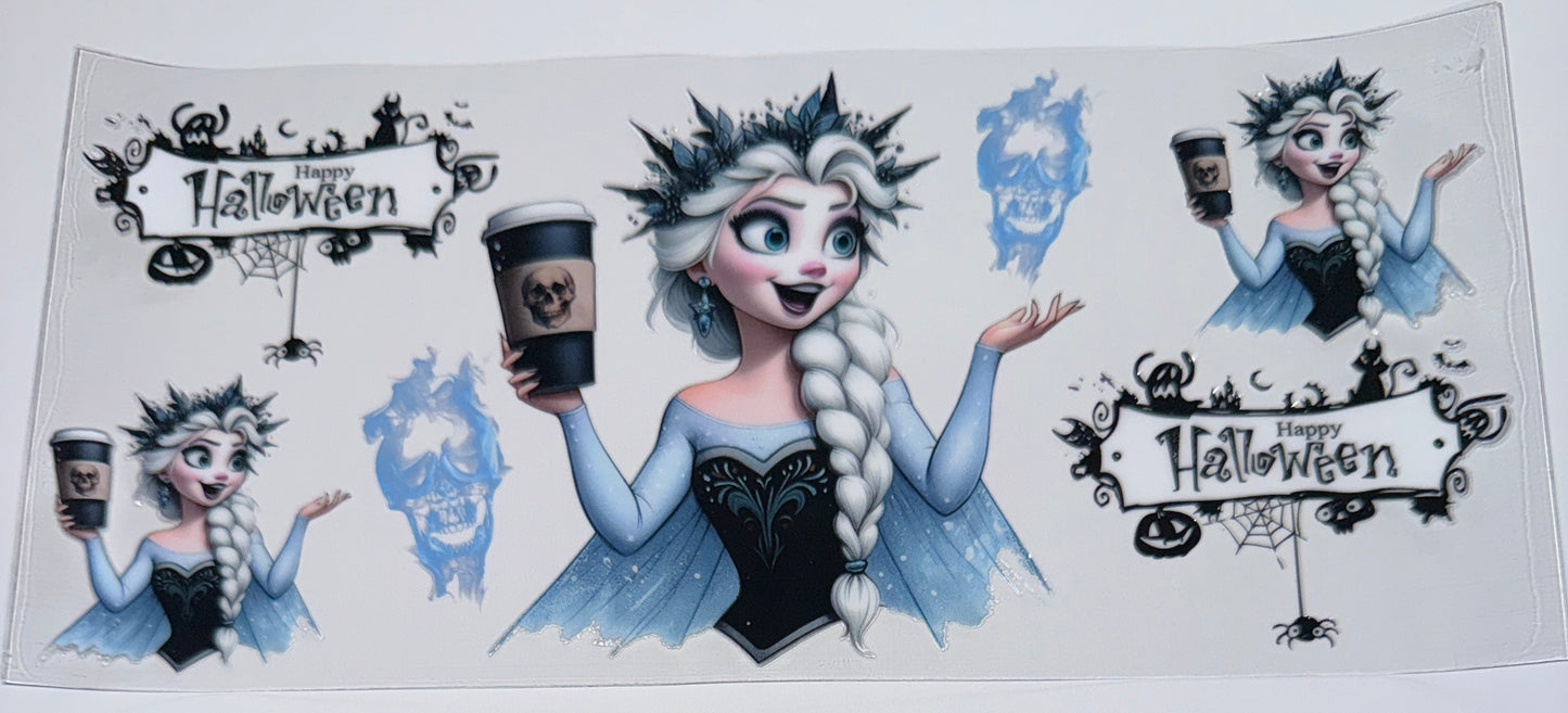 Ice Princess Halloween - 16oz UV DTF Cup Wraps
