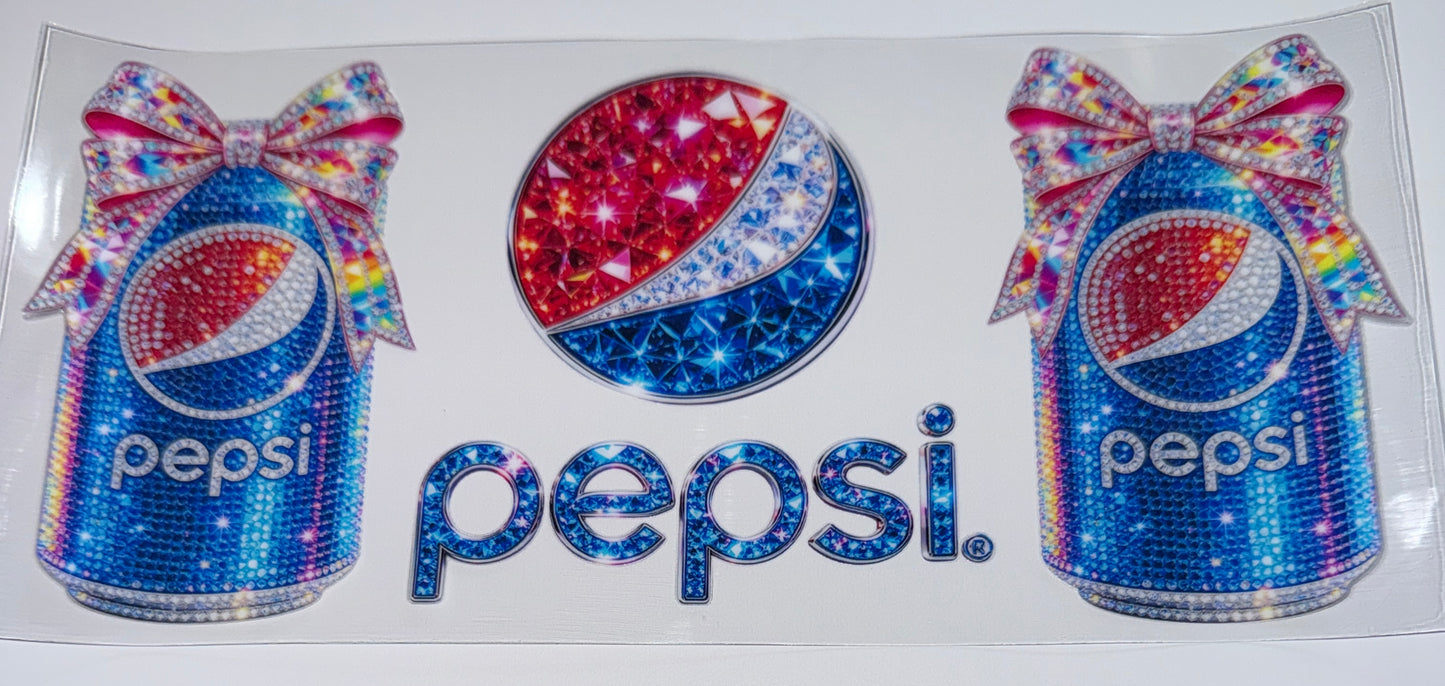 Faux Bling Pep Drink - 16oz UV DTF Cup Wraps