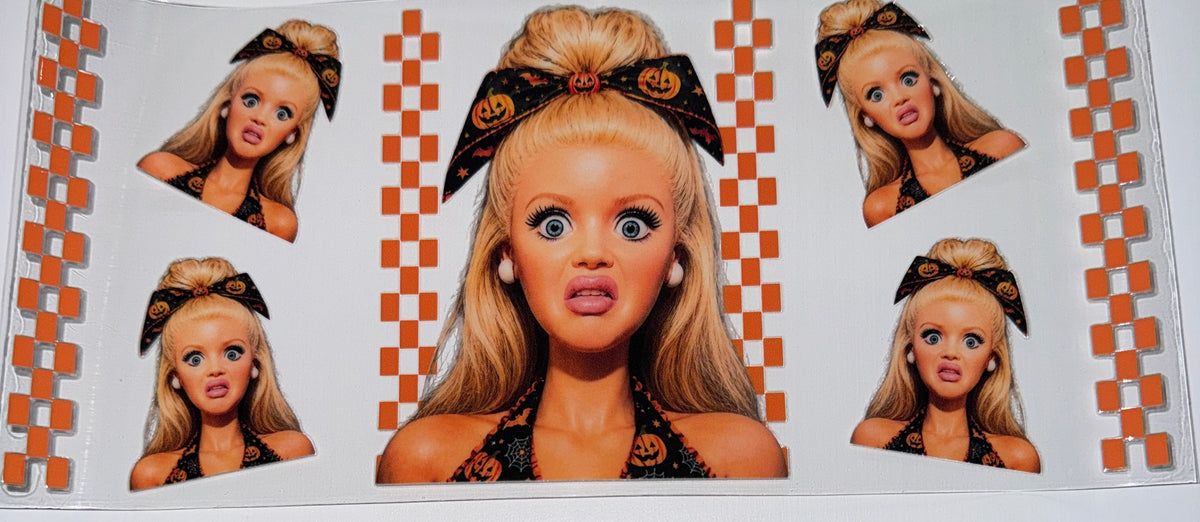 Disgust Doll Halloween - 16oz UV DTF CUP WRAP