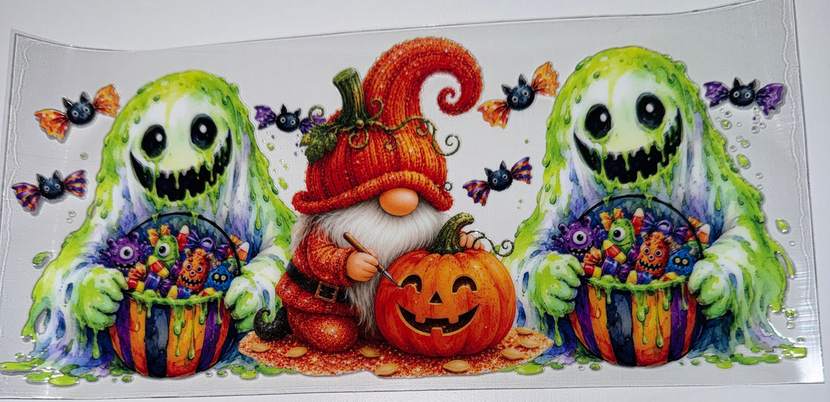 Gnome Pumpkin - 16oz UV DTF CUP WRAP