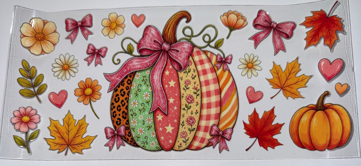 Patch Pumpkin - 16oz UV DTF CUP WRAP