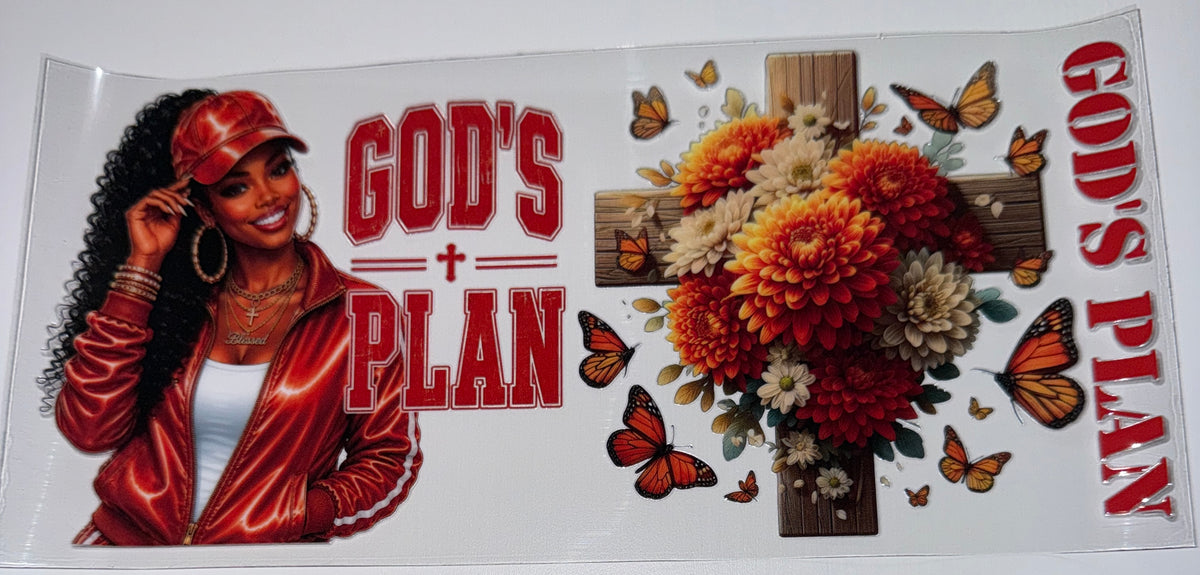 God's Plan - 16oz UV DTF CUP WRAP
