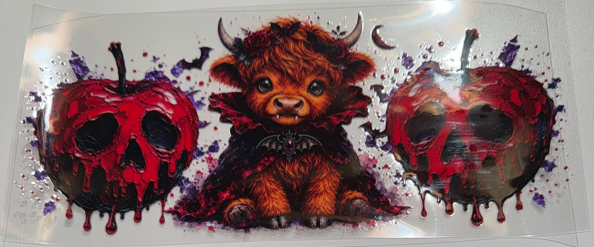 Red Apple Cow - 16oz UV DTF CUP WRAP