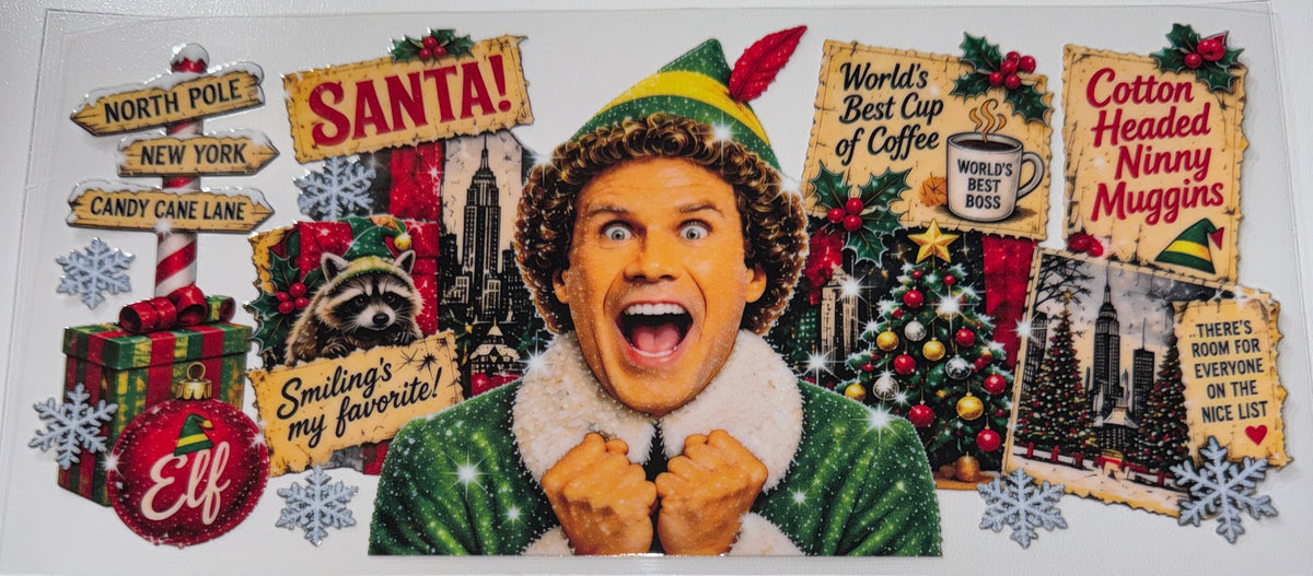 Famous Elf - 16oz UV DTF Cup Wrap