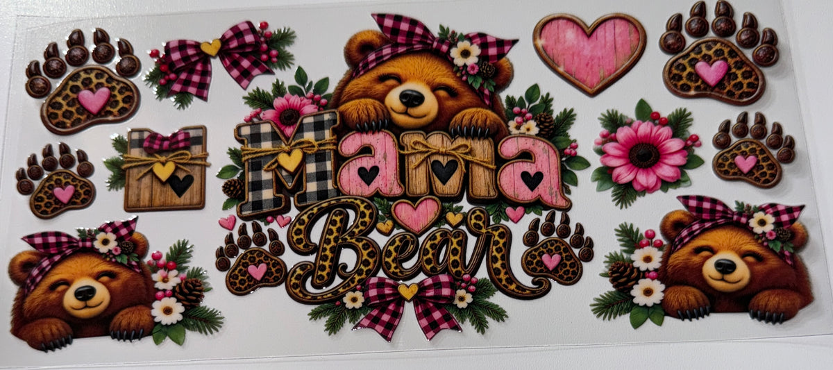Mama Bear - 16oz UV DTF Cup Wrap