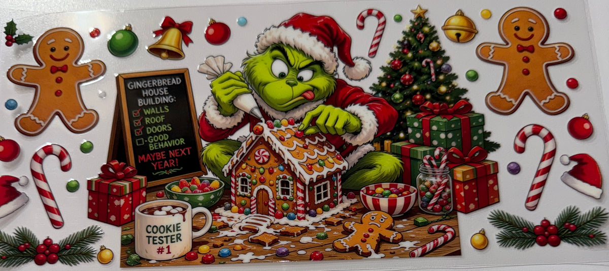 Gingerbread Making Gman - 16oz UV DTF Cup Wrap