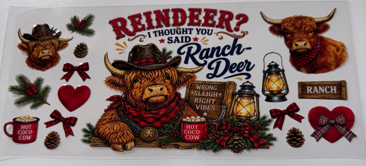 Ranch Deer - 16oz UV DTF Cup Wrap