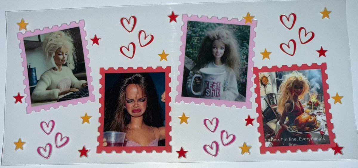 Doll Face Stamps - 16oz Uv DTF Cup Wrap