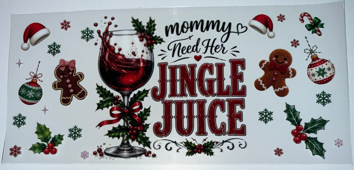 Jingle Juice - 16oz Uv DTF Cup Wrap