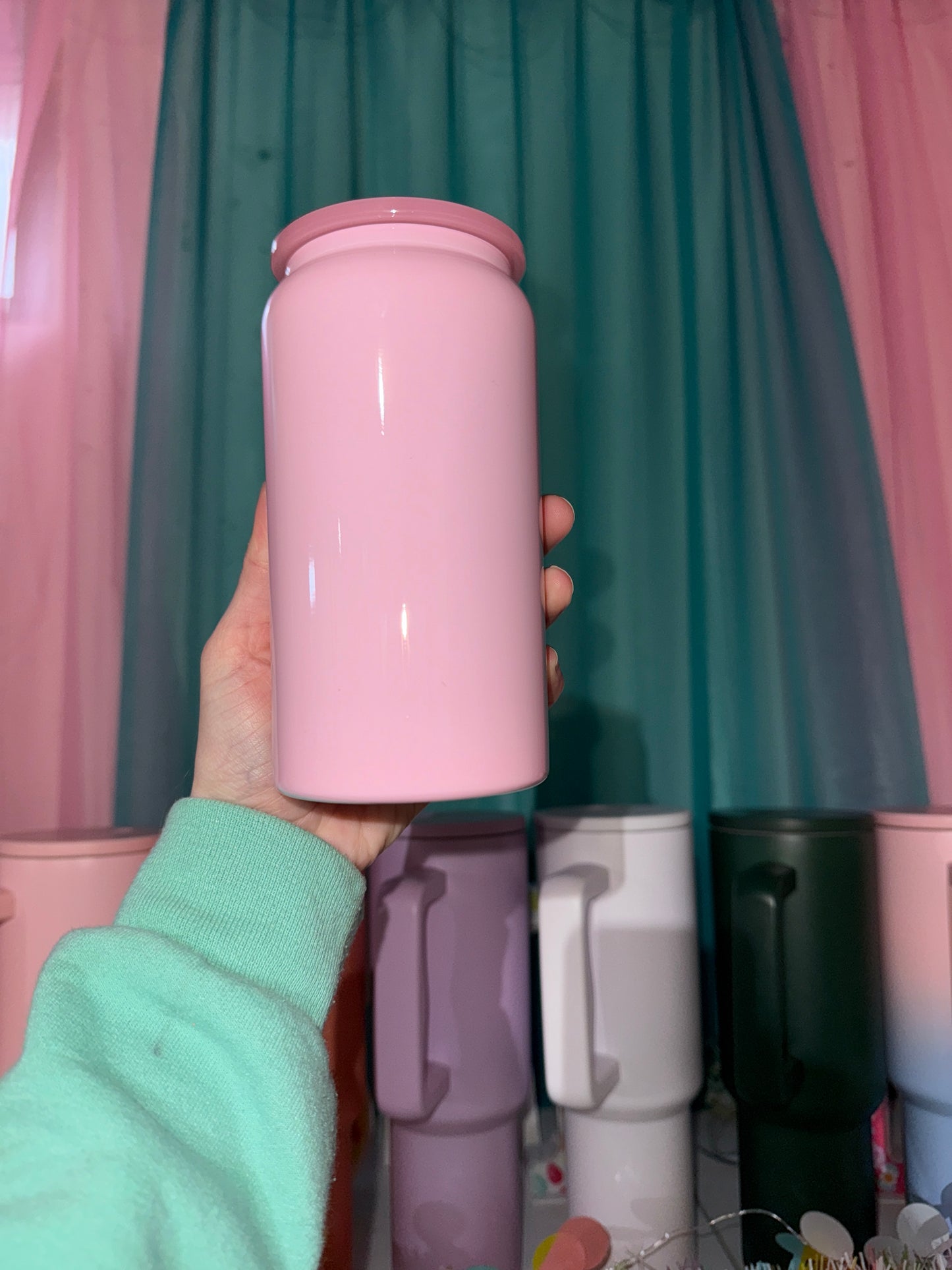 16oz Light Pink Stainless Steel