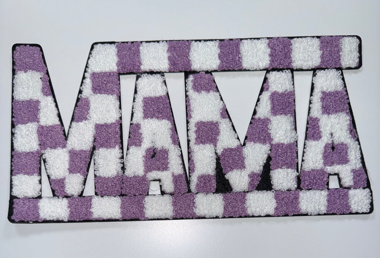 Purple Mama Checkered - Chenille Patch