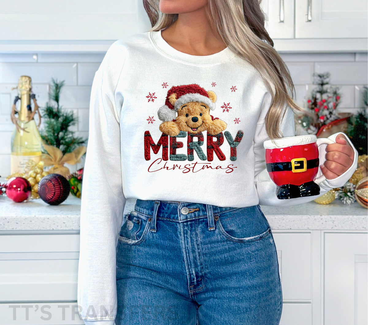 Merry Christmas Bear - DTF Transfer