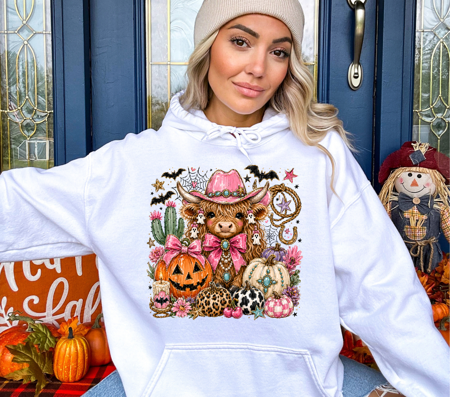 Western Pumpkin Cow - DTF Transfers