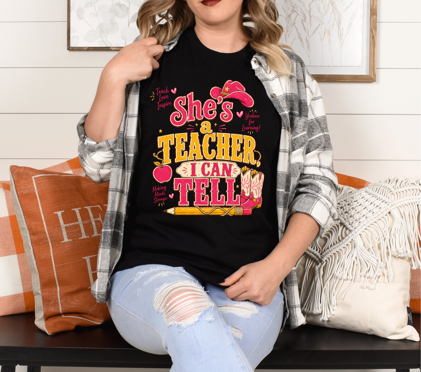 She's a Teacher I can Tell - DTF Transfer