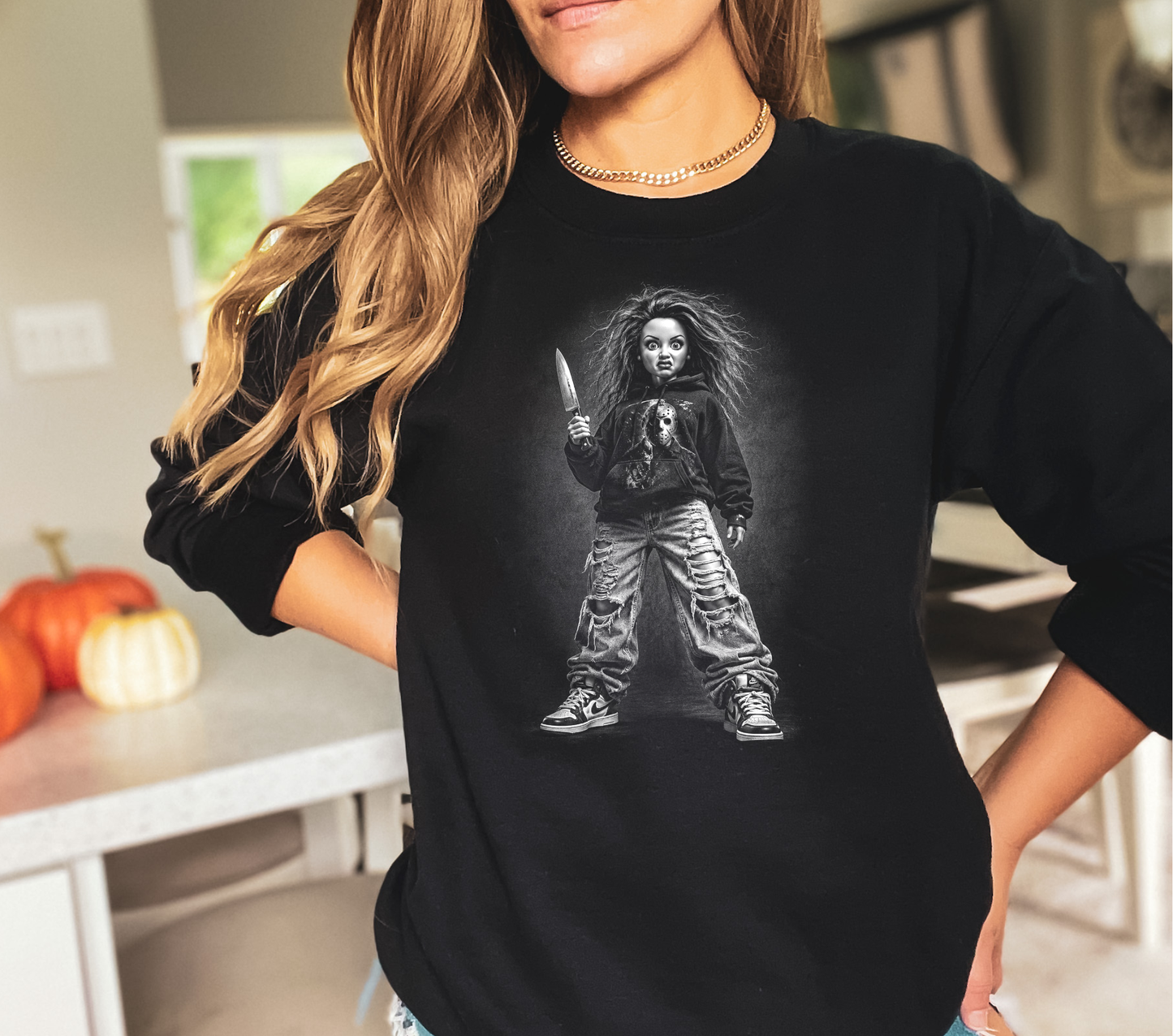 White Design Killer Doll - DTF Transfers