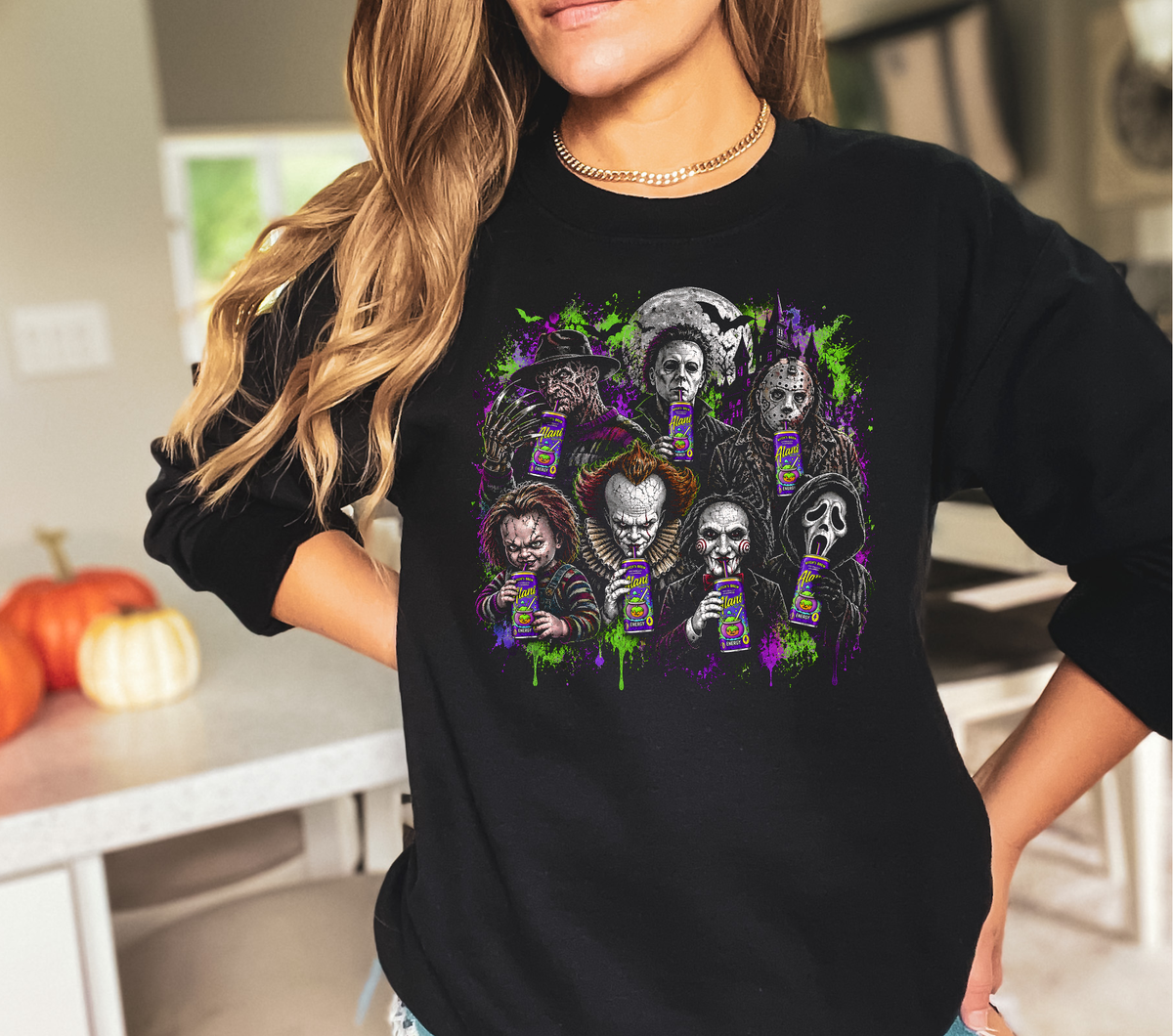 Horror Energy Drinking Ghost - DTF TRANSFER