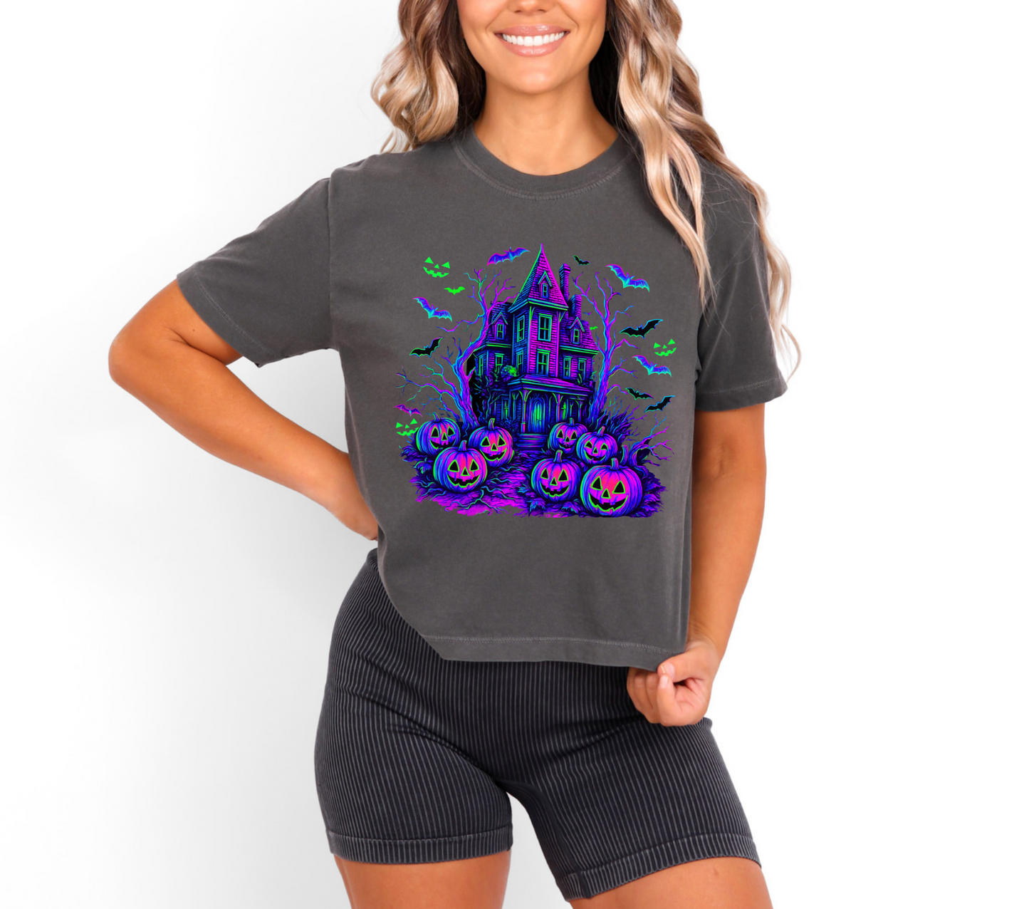 Purple Haunted House - DTF Transfer