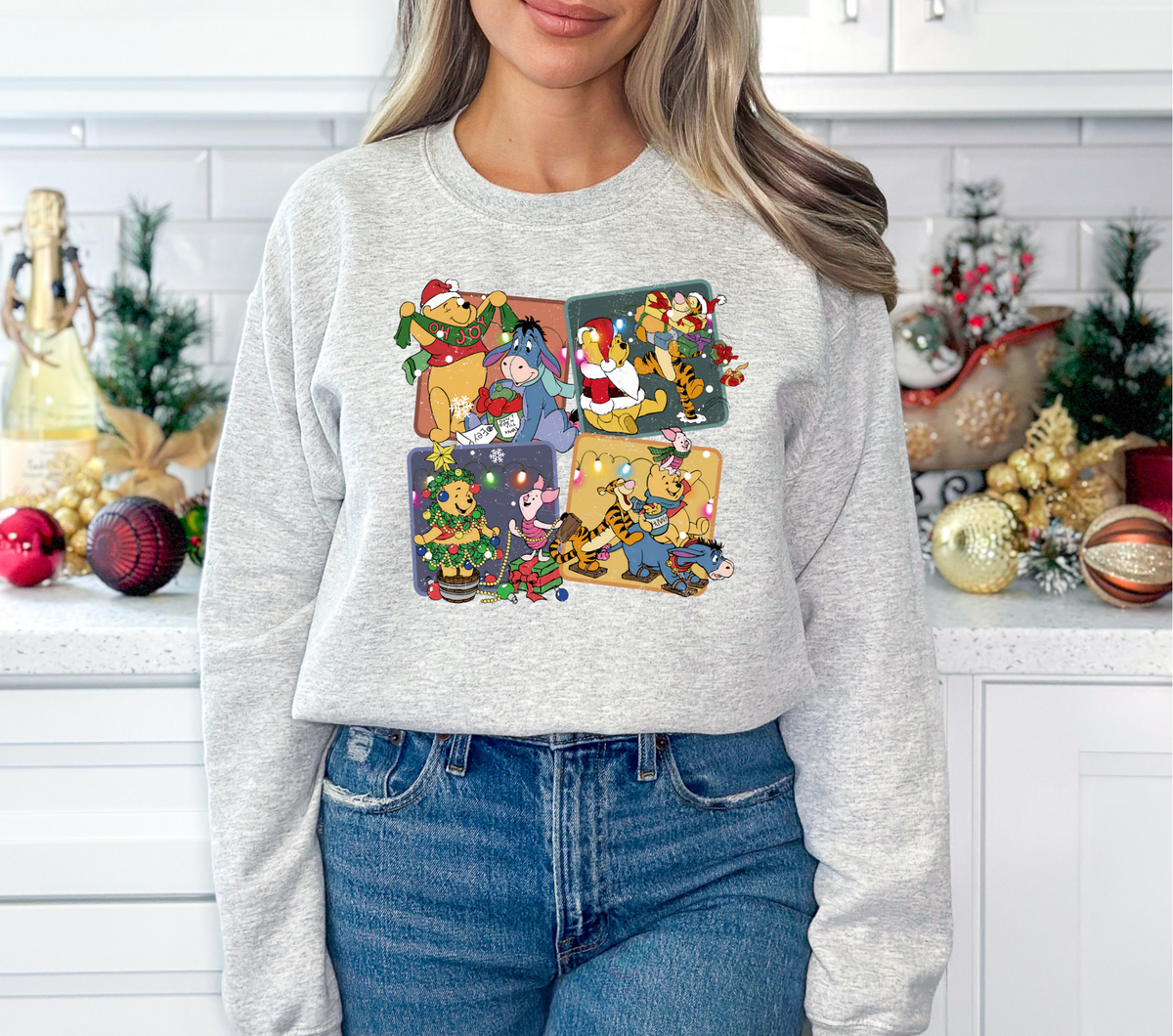 YELLOW BEAR CHRISTMAS Collage - DTF TRANSFER