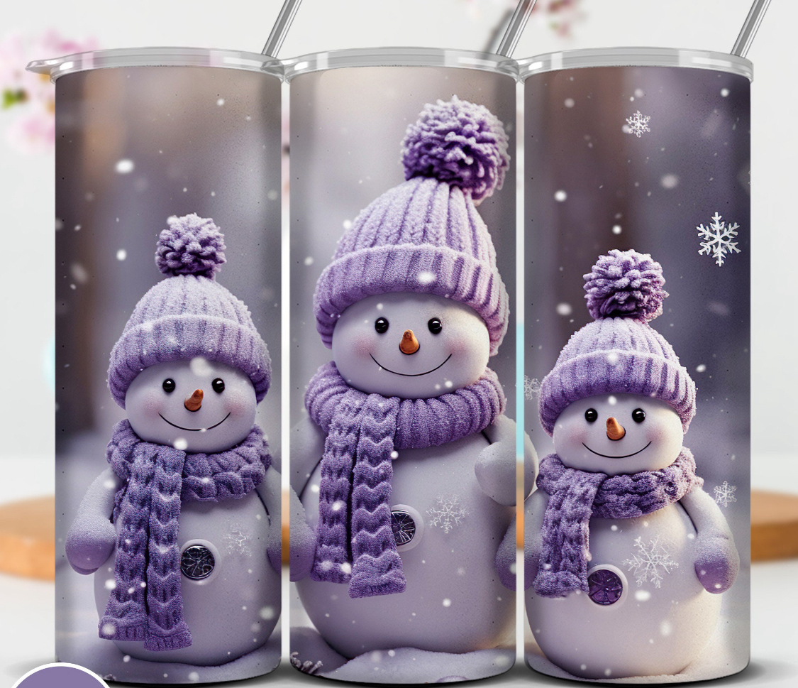 Purple Hat Snowmen