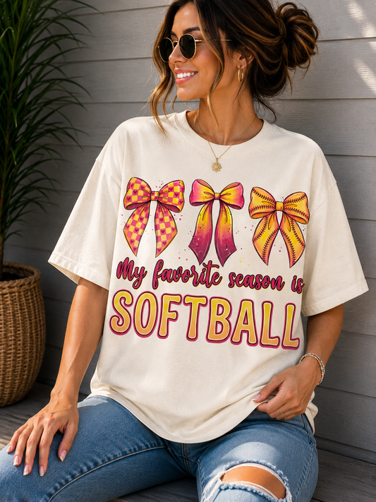 Favorite Season is Softball -  DTF Transfer